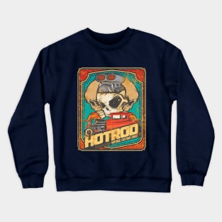 Hot rod custom classic car and skulls Crewneck Sweatshirt